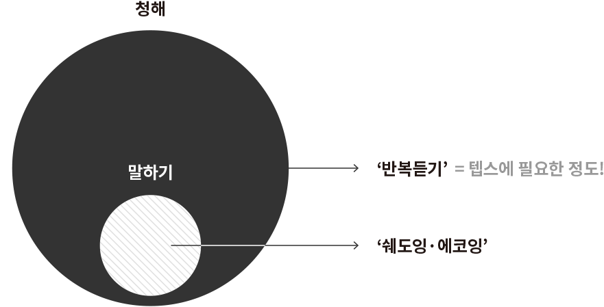 청해 말하기 반복듣기=텝스에 필요한 정도! 쉐도잉.에코잉